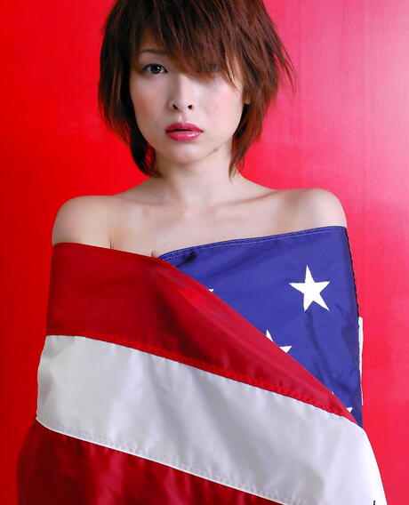 Charming japanese wife Nana Natsume reveals big hooters and hairy twat 